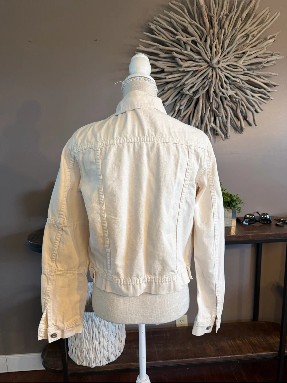 Free People cream colored denim jacket - Picture 4 of 4